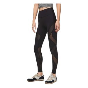 Lululemon Athletic Wunder Under High-Rise Tight 28" Mesh Black Women’s Size 2
